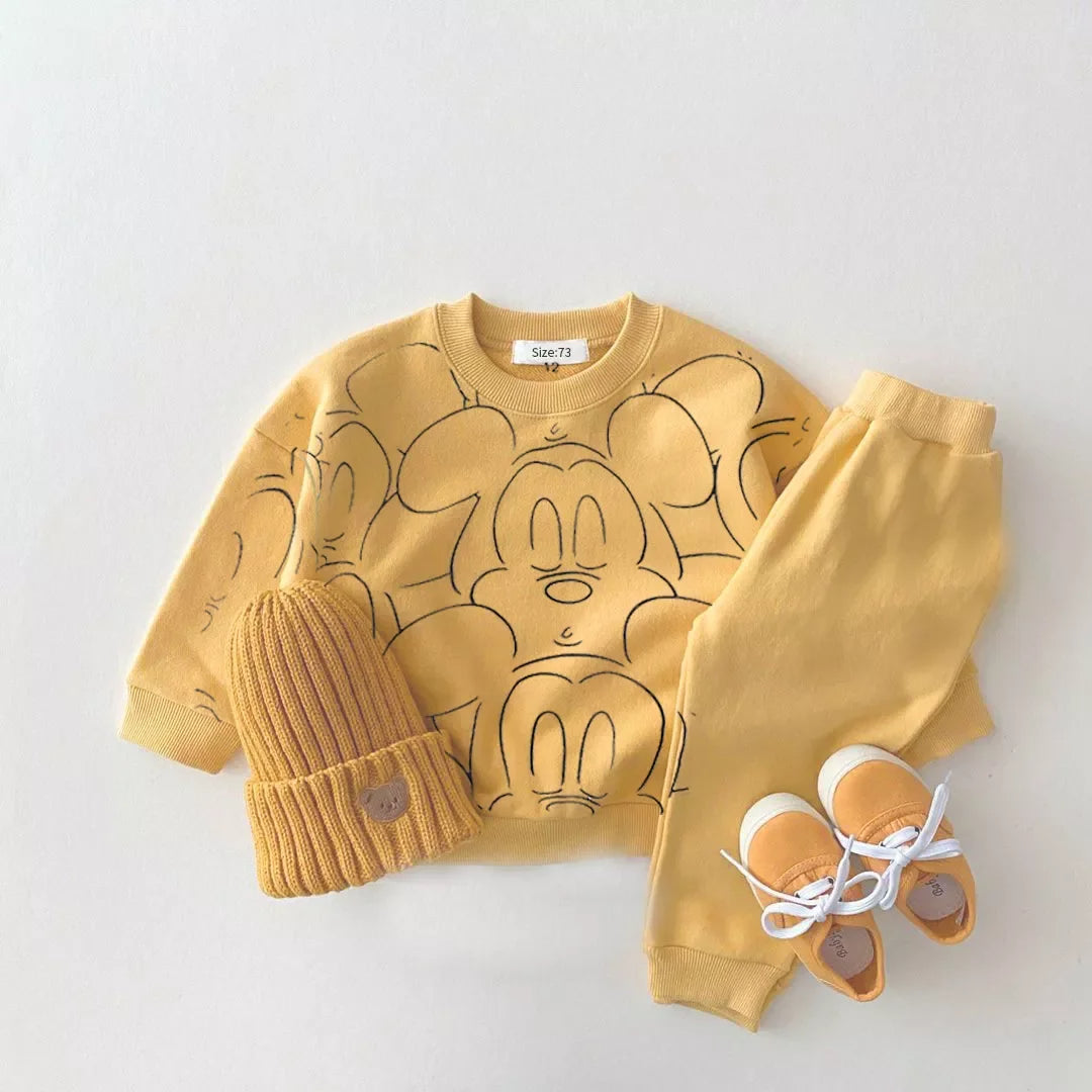 Cartoon Clothing Tracksuit T-shirt+shorts Baby