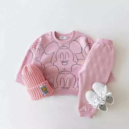 Cartoon Clothing Tracksuit T-shirt+shorts Baby