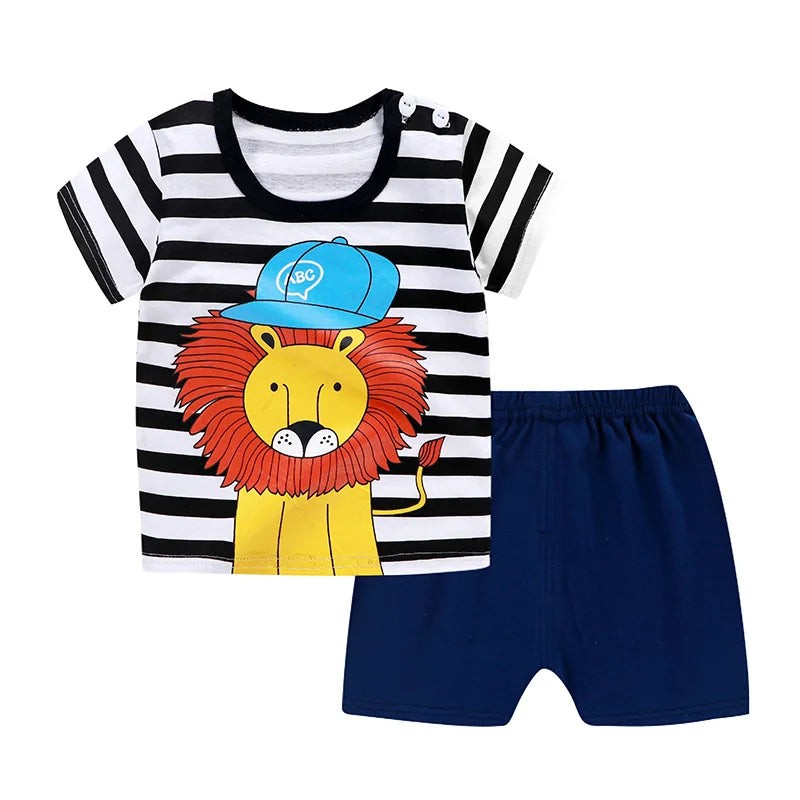 Winnie Pooh Cute Children T-shirt + Shorts 2 piece Set