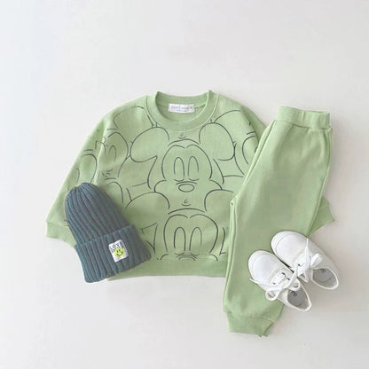 Cartoon Clothing Tracksuit T-shirt+shorts Baby